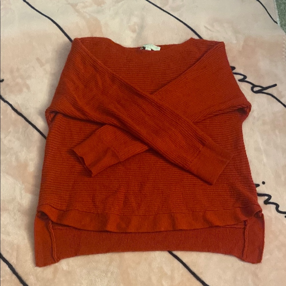 Chelsea & Violet Deep Red V-Neck Top